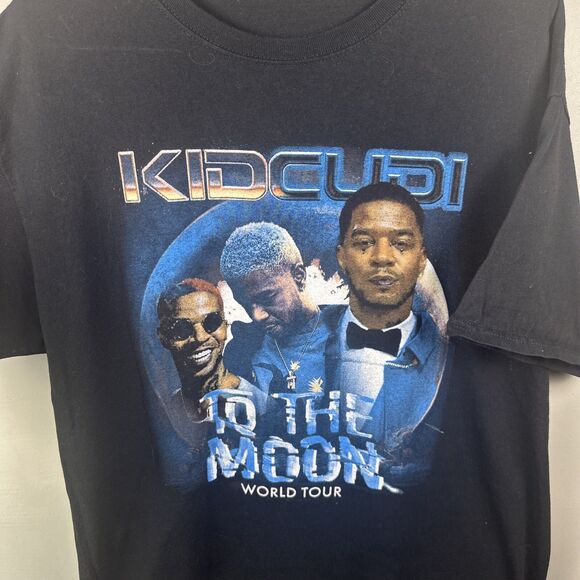 Kid Cudi World Tour Men's Large Black Shirt 2023 Concert Tour Tee - Picture 2 of 5